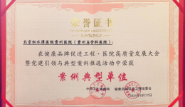 【喜讯】我院荣获健康品牌促进工程·医院高质量发展大会“案例典型单位”
